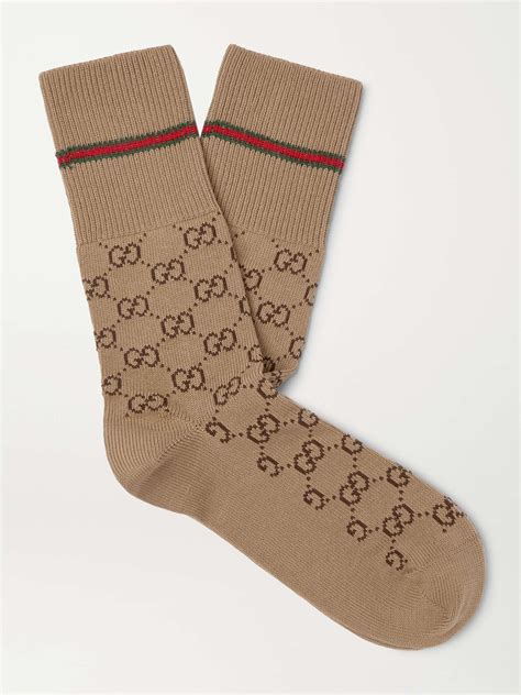 mens brown gucci socks|brown gucci socks on feet.